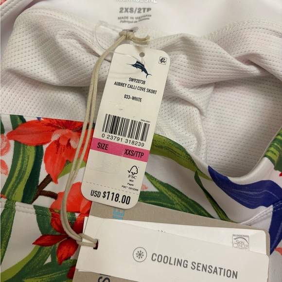 Tommy Bahama Aubrey Calli Cove Skort In White. Sz: XX Small - Picture 6 of 8